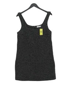 MNG Damen Midikleid M schwarz 100% andere ärmellos Midi eckiger Ausschnitt Tank Dress - Bild 1 von 5