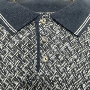 Vintage Cortina Italia Sweater Mens XL Pullover Retro Pattern Polo Neck - Picture 1 of 16