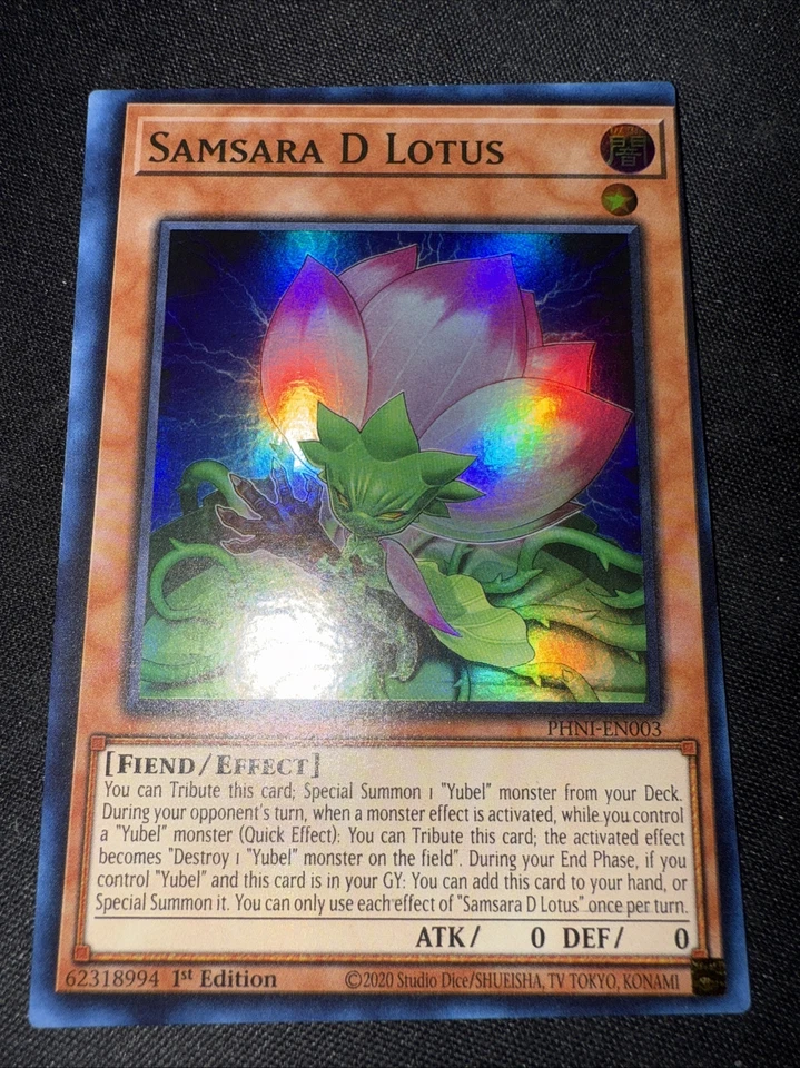 Samsara D Lotus MISPRINT | PHNI-EN003 | Super Rare | 1st Ed | M/NM - Image 1 of 1