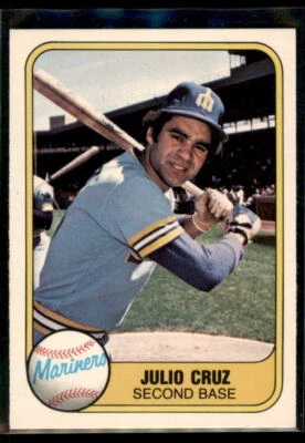 1981 Fleer  Julio Cruz  #601 Seattle Mariners - Image 1 of 2