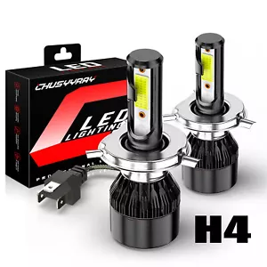 Pair HB2 H4 9003 C6 LED Headlight Lights Kit 6500K White High Low Beam Bulbs - Bild 1 von 12