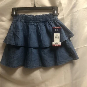 Gap Kids Denim Tiered Skort Elastisized M 7/8 NTW - Picture 1 of 3