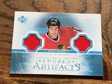 Denis Savard 2005-06 UD Frozen Artifacts Game Used Jersey Card Blackhawks /65
