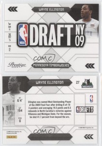 2009-10 Panini Prestige NBA Draft Class Wayne Ellington #27 Rookie RC