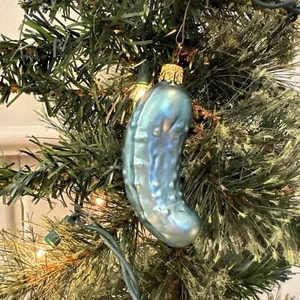 Gurke Gurke Glas Weihnachtsschmuck 4 Zoll Germany Inge Glas Alte Welt - Bild 1 von 5