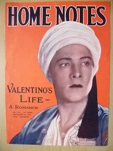 Theatre Flyers-1926 Home Notes- RUDOLPH VALENTIN's LIFE~ A ROMANCE, 18 Sept 1926 - Picture 1 of 2