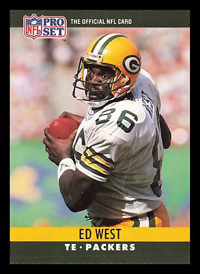 Ed West #115 1990 Pro Set Green Bay Packers - Image 1 of 2
