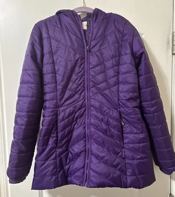 Chaqueta acolchada de piel sintética púrpura Lands' End para niñas talla XL Foto 1 de 3