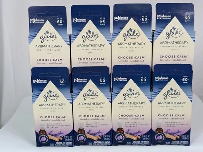 Paquete de 8 recargas de aceite difusor Glade Cool Mist elige lavanda calma + sándalo 0,56 Foto 1 de 4