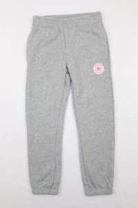 Converse Girls Fleece Logo Joggers Comfortable Gray Heather Sz S 8/10 - Picture 1 of 12