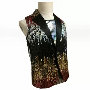 Gilet gilet da uomo cappotto senza maniche tacca babbotto gilet abito elegante - Foto 1 di 4