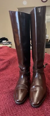 Botas Ecuestres Vintage Charles David Hechas en España Marrón Talla 8.5 B Foto 1 de 4