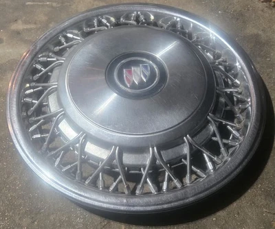 (1) Cubierta de rueda tapacubos de radios de alambre Buick Lesabre Roadmaster 1993-1999 OEM #0B Foto 1 de 4