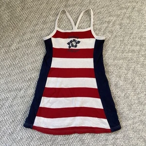 Vintage Tommy Hilfiger Girls Red and White Striped Dress Size 5 Fourth of July - Picture 1 of 8