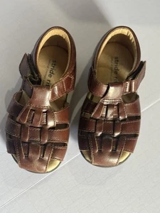 Stride Rite Toddler Leather Woven Sandals Size 7W - Picture 1 of 7