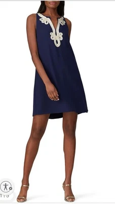 Vestido LILLY PULITZER Cherlyn Suave Cambio Talla 2 Azul Marino NUEVO Náutico Preppy Foto 1 de 4