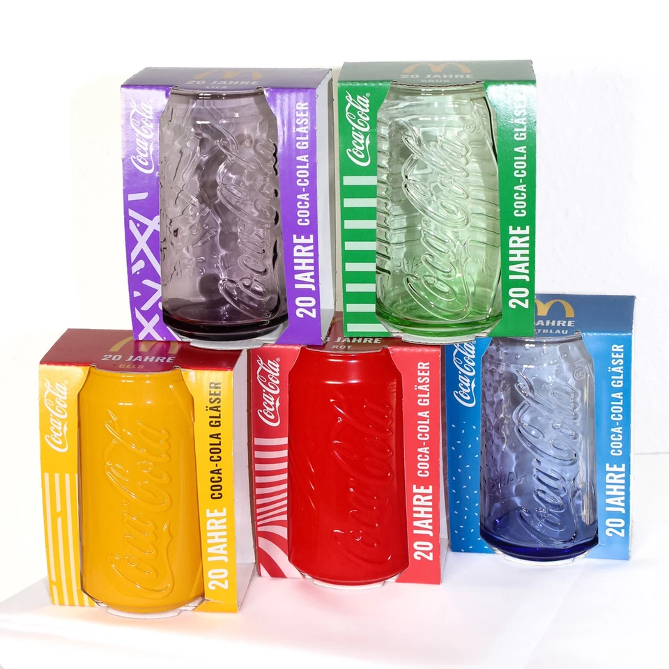 COCA-COLA Mc Donalds Gläser 2025 Coca Cola 20 Jahre Limited Edition - NEU & OVP