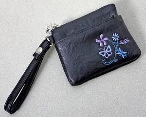 Vintage Route 66 Embroidered Wallet/Wristlet with Attached Mirror - Picture 1 of 9