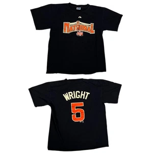 National League T-Shirt Mens M/L Black MLB Baseball All Star Majestic Wright - Bild 1 von 9