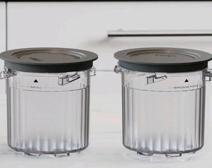 Pintas Ninja CREAMi Breeze serie Nc200 y Nc100 con tapas grises repuesto x2 - Imagen 1 de 4