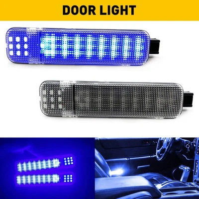 Luces de cortesía LED puerta azul lente ajuste transparente Chevrolet GMC Silverado Suburban Foto 1 de 4