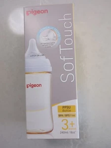 Pigeon Softouch Baby Bottle 3+ Months Babies, BPA/BPS Free 240ml Medium Teat - Picture 1 of 6