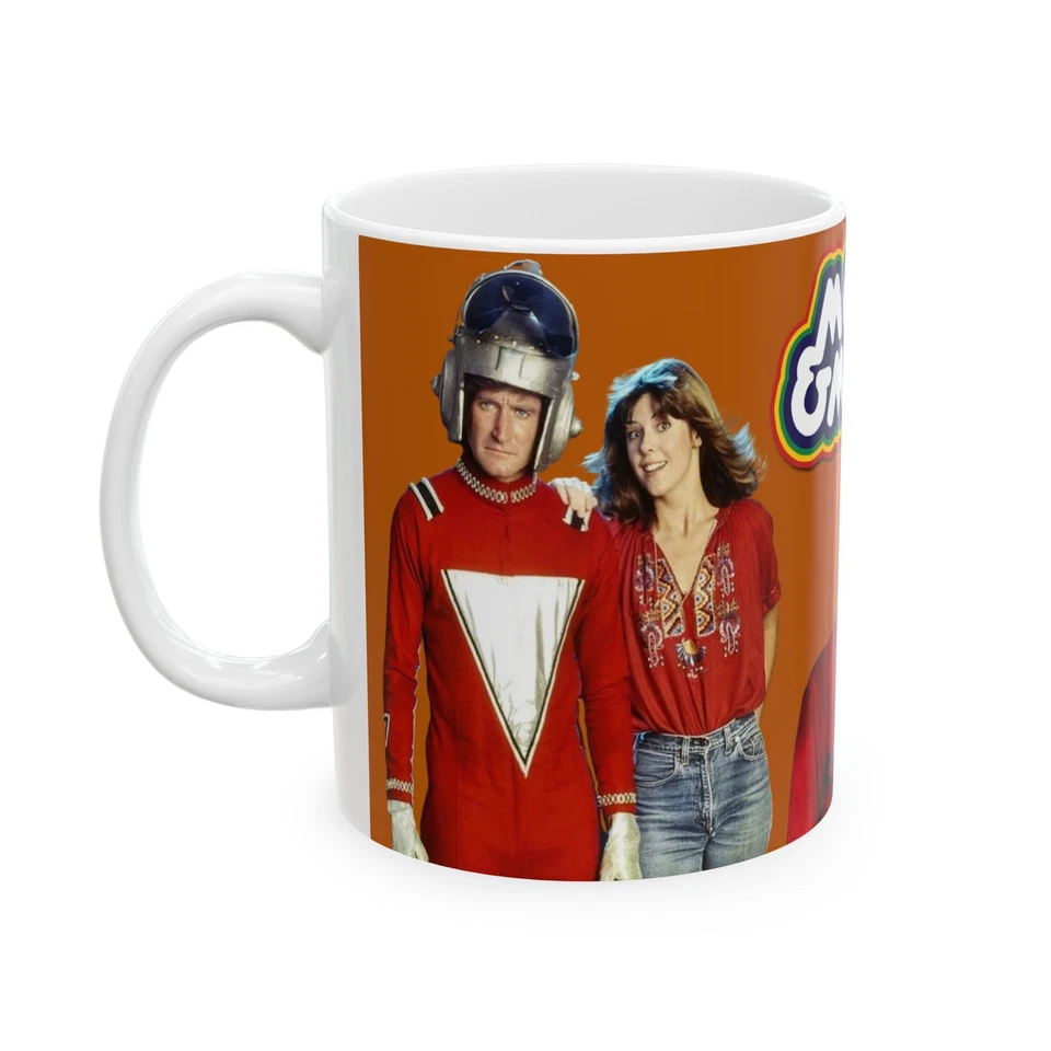Mork & Mindy Mug, 11oz Ceramic Coffee Cup, Classic TV Show Gift, Retro - Image 1 of 1