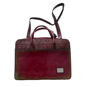 Zenori 1946 Firenze Vintage Maroon Red Briefcase  - Picture 1 of 13