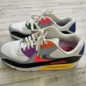 Nike Air Max 90 Be True (2019) Size 10 (CJ5482-100) Colorful Multi-Swoosh EUC - Picture 1 of 13