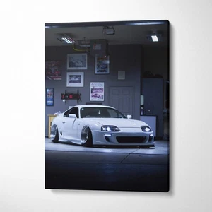 Toyota Supra MK4 High Resolution Museum Quality Vertical Car Canvas Print #010 - Picture 1 of 14