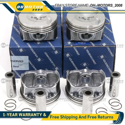 4x Pistons Rings Set Oversize 83.01 +0.5mm Pins Φ21mm for 2.0T Audi A4 A5 VW GTI - Image 1 of 4