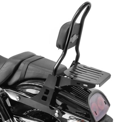 Sissy Bar CSM mit Gepäckträger für Harley-Davidson Dyna Fat Bob 10-17 schwarz - Bild 1 von 4