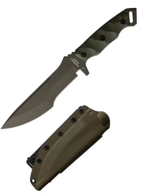 Cuchillo fijo de infantería mediana cuchillas mestizas 6,75" hoja de acero K110 mango G10 Foto 1 de 3