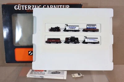 ARNOLD 0154 TREN ESPECIAL 1986 DR 0-4-0 Kof 4669 DIESEL LOCOMOTORA & WAGON SET oj Foto 1 de 4