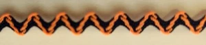 5 Yards 1/4" Orange und Schwarz Ric Rac Verkleidung 19884 - Bild 1 von 2