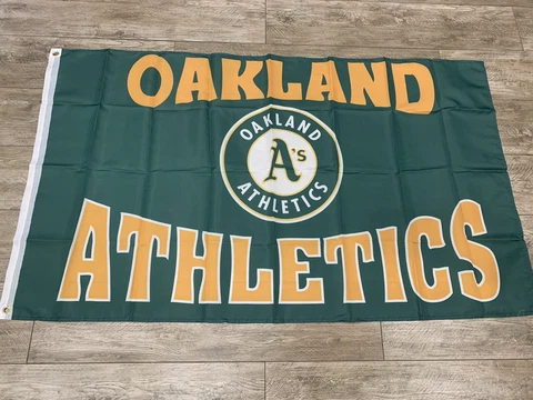 Oakland Athletics MLB Flag 3x5 ft Green Banner The Swingin A's Man-Cave 2021 Cover