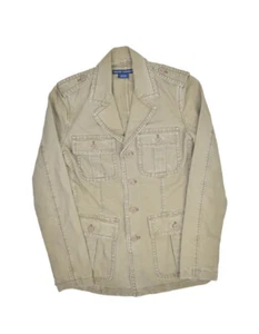 Ralph Lauren Jacket Womens S Olive Denim Canvas Riding Safari Military Chore - Picture 1 of 8