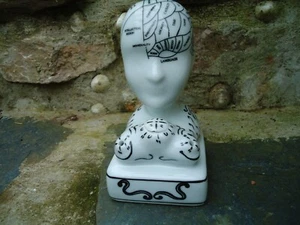 PHRENOLOGY HEAD L.N FOWLER JOSS STICK HOLDER / DOCTOR PALMISTRY/SKULL SHOP Gift - Picture 1 of 5