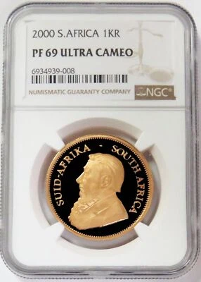 2000 GOLD SOUTH AFRICA PROOF KRUGERRAND 1 OZ NGC PF 69 UC - Image 1 of 2