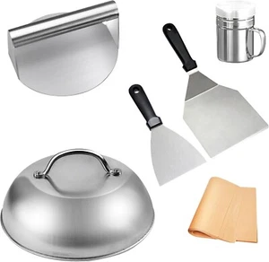 Smashed Burger Kit, 6PCS Stainless Steel Burger Press with Smasher, 8.7'' Bastin - Picture 1 of 7