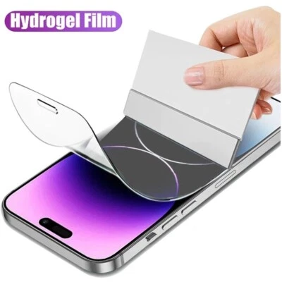 For iPhone 6 7 8 Plus X XR XS 12 13 14 15 Pro Max Hydrogel Film Screen Protector - Image 1 of 4