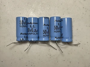 (x5) Rubycon H.D. Condensador no polar 50 V 6,8 uF - Caja abierta - Imagen 1 de 3