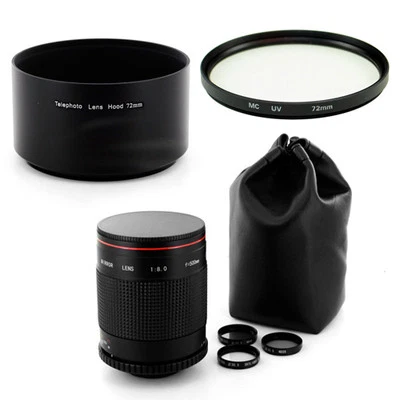 Albinar 500mm Mirror Lens,72mm,Filter,Hood for Nikon D90 D700 D3000 D3100 D5000 - Image 1 of 3