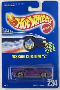 1994 Hot Wheels Blue Card Main line Nissan Custom "Z" UH Wheels #234 #4628 - Picture 1 of 2