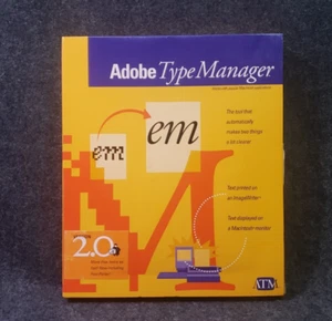 Vintage Macintosh Adobe Type Manager V2.0 for MAC COMPLETE VINTAGE - Afbeelding 1 van 12