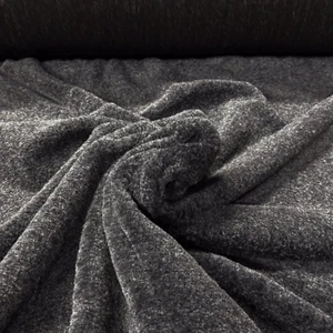 Webpelz Kurzhaar Dunkelgrau meliert weich Kunstfell Plüsch Stoff Deko Teppich - Bild 1 von 5