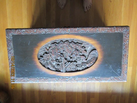 carved wood hope chest, imported from the Phillippines in 1936 Cover