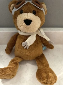 Juguete Manhattan OSO DE PELUCHE MARRÓN AVIADOR Peluche 13" con Gafas y Bufanda 2018 - Imagen 1 de 7