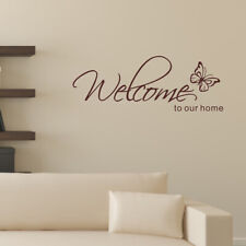 Welcome To Our Home Butterfly Vinyl Wall Art Sticker Decal Home Door Decoration