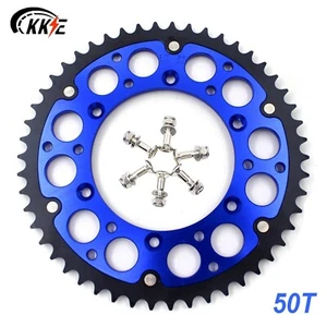 KKE 50T Rear Hybrid Sprocket Fit Suzuki RMZ250 RMZ450 DRZ400/E/S/SM RM125 RM250 - Picture 1 of 12